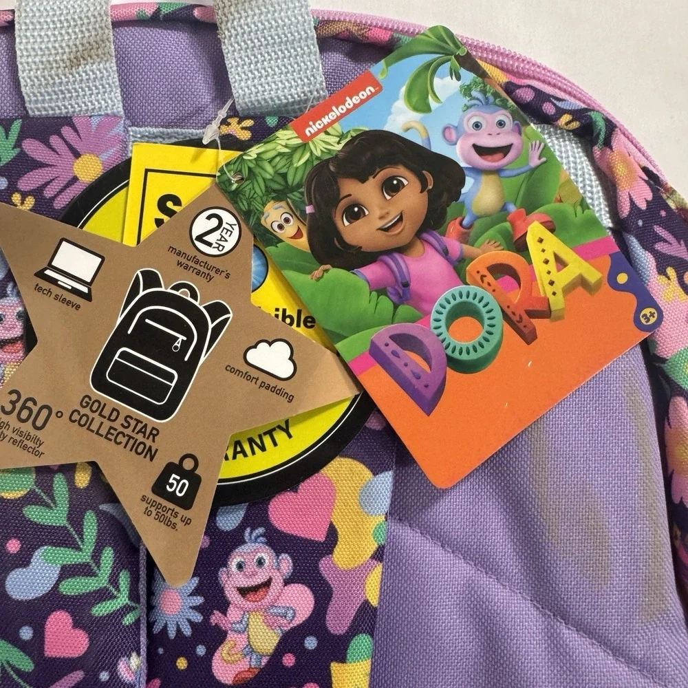 Dora Backpack Kids NWT Boots Map Purple Explorer Nickelodeon‎ 16